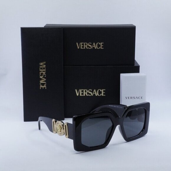 Versace VE4478U GB1/87 Square Sunglasses - Black/Grey